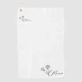 ミニマルエレガントフローラママのプレゼント ゴルフタオル