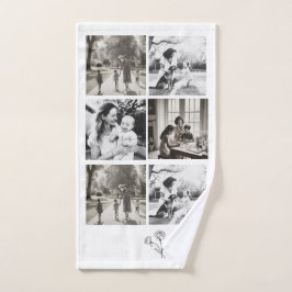 ミニマルエレガントフローラママのプレゼント ハンドタオル