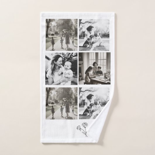 ミニマルエレガントフローラママのプレゼント ハンドタオル (ハンドタオル)