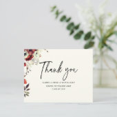 ミニマルエレガントフローラ双生児の卒業 サンキューカード (スタンド正面)