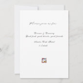 ミニマルエレガントフローラ結婚式招待状 招待状 (裏面)