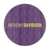 ミニマルエレガントプロフェッショナルインディゴ&イエロー カッティングボード (正面)