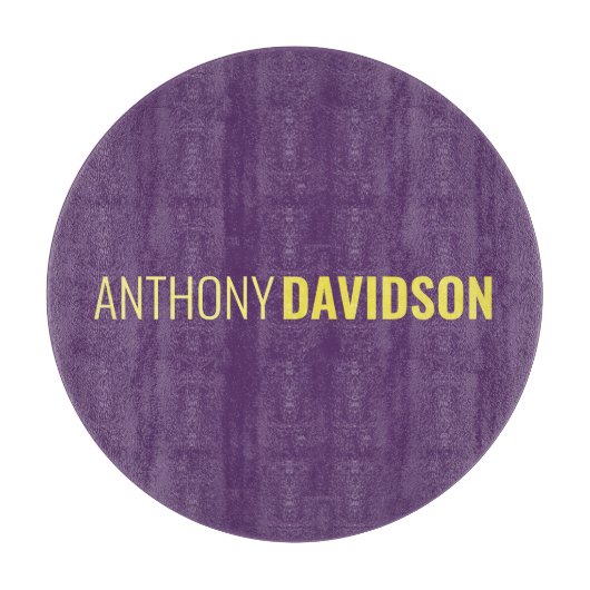 ミニマルエレガントプロフェッショナルインディゴ&イエロー カッティングボード (正面)