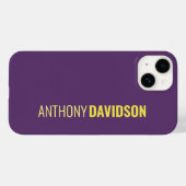 ミニマルエレガントプロフェッショナルインディゴ&イエロー Case-Mate iPhoneケース (裏面 (横))