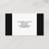 ミニマルエレガントプロフェッショナルシンプル白黒 名刺 (裏面)
