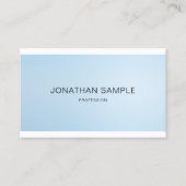 ミニマルエレガントプロフェッショナルデザインブルーカラー 名刺 (正面)