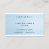 ミニマルエレガントプロフェッショナルデザインブルーカラー 名刺 (裏面)