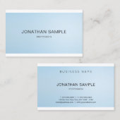 ミニマルエレガントプロフェッショナルデザインブルーカラー 名刺 (正面/裏面)