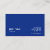 ミニマルエレガントプロフェッショナルデザインブルー 名刺 (正面)