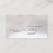 ミニマルエレガントプロフェッショナルフロストモダンオパール 名刺 (裏面)