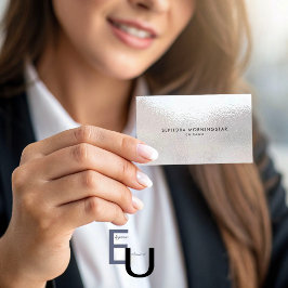 ミニマルエレガントプロフェッショナルフロストモダンオパール 名刺