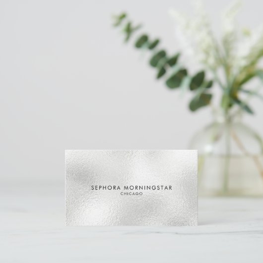 ミニマルエレガントプロフェッショナルフロストモダンオパール 名刺 (スタンド正面)