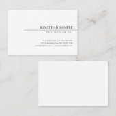 ミニマルエレガントプロフェッショナルプモダンラン 名刺 (正面/裏面)