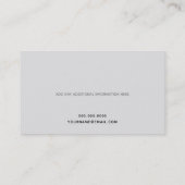 ミニマルエレガントプロフェッショナル白黒 名刺 (裏面)