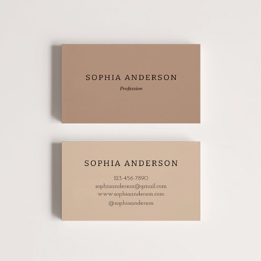 ミニマルエレガントプロフェッショナル – ニュートラルトーン 名刺