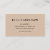 ミニマルエレガントプロフェッショナル – ニュートラルトーン 名刺 (裏面)