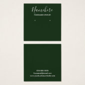 ミニマルエレガントムのグリーンイヤリング表示カード (正面&裏面)