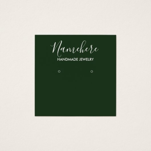 ミニマルエレガントムのグリーンイヤリング表示カード (正面)