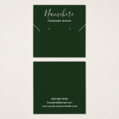 ミニマルエレガントムのグリーンイヤリング表示カード (正面&裏面)