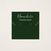 ミニマルエレガントムのグリーンイヤリング表示カード (正面)