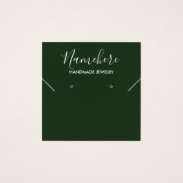 ミニマルエレガントムのグリーンイヤリング表示カード