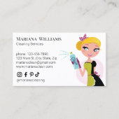 ミニマルエレガントムのソーシャルメディア清掃サービス 名刺 (正面)