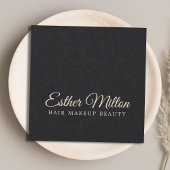 ミニマルエレガントム手書きフォント美しい スクエア名刺