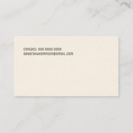 ミニマルエレガントム椰葉 名刺 (裏面)