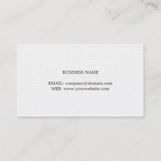 ミニマルエレガントム無地の質感ホワイトコンサルタント 名刺 (裏面)