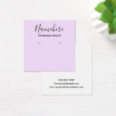 ミニマルエレガントム紫色イヤリングディスプレイカード (デスク)