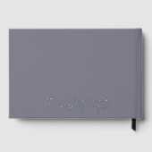 ミニマルエレガントム薄暗い灰色の書道箔 ゲストブック (裏面)