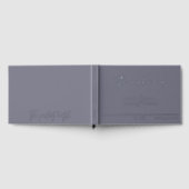 ミニマルエレガントム薄暗い灰色の書道箔 ゲストブック (全面)