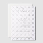 ミニマルエレガントモダンの黒結婚画 ベラム紙招待状 (オフセット (招待状))