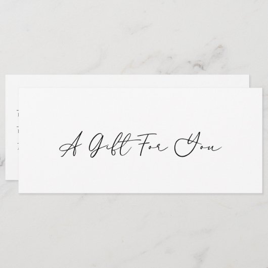 ミニマルエレガントモダンギフト券 (正面/裏面)