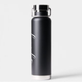 ミニマルエレガントモダンスクリプパーソナライズされたト名 ウォーターボトル (背面)