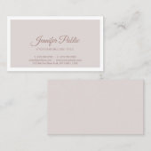 ミニマルエレガントモダンス書の書道プレーン 名刺 (正面/裏面)