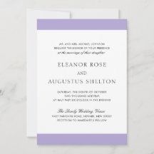 ミニマルエレガントモダンデジタル結婚ラベンダー