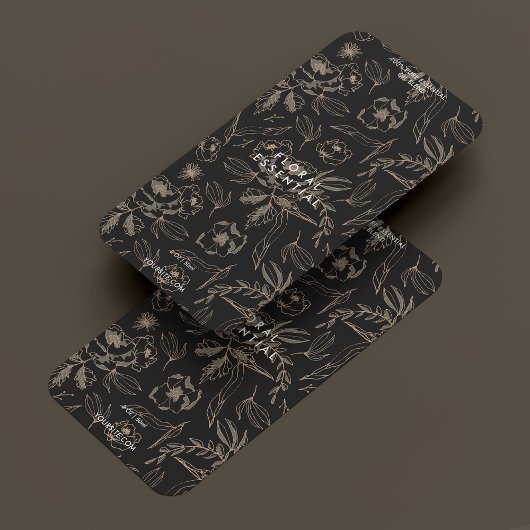 ミニマルエレガントモダンフローラ黒 ラベル