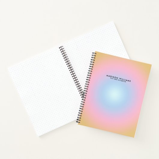 ミニマルエレガントモダンリストのドットグリッド ノートブック (内部)