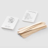 ミニマルエレガントモダンリストスクリプト結婚式 プログラム ハンドファン (組立なし)