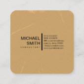 ミニマルエレガントモダンヴィンテージ スクエア名刺 (裏面)