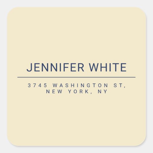 ミニマルエレガントモダン平原 スクエアシール (正面)