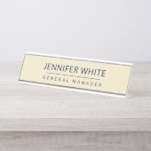 ミニマルエレガントモダン平原 デスクネームプレート (正面)