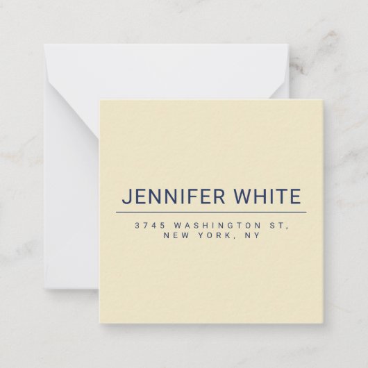 ミニマルエレガントモダン平原 ノートカード (正面)