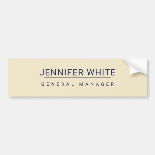 ミニマルエレガントモダン平原 バンパーステッカー (正面)