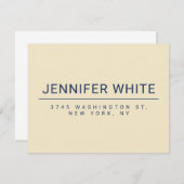 ミニマルエレガントモダン平原 出欠カード (正面/裏面)