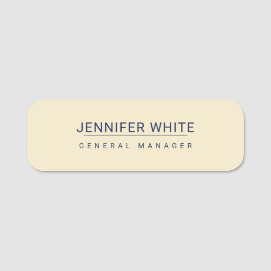 ミニマルエレガントモダン平原 名札 (正面)