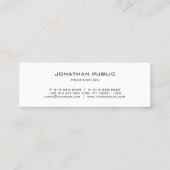 ミニマルエレガントモダン白黒お洒落平野 スキニー名刺 (裏面)