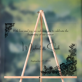 ミニマルエレガントモダン結婚歓迎サイン アクリルサイン