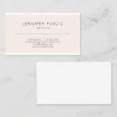 ミニマルエレガントモダン色プレーントレンディー 名刺 (正面/裏面)